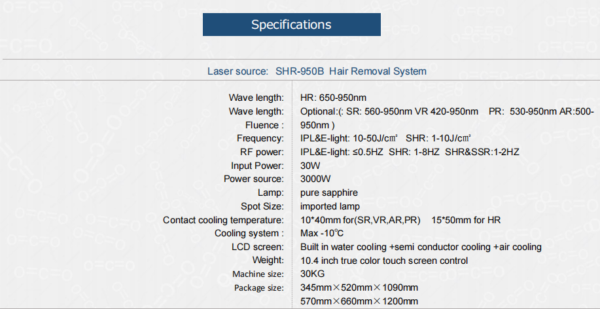 MONA ONE - IPL + E-Light+SHR SHR-950B - Image 8