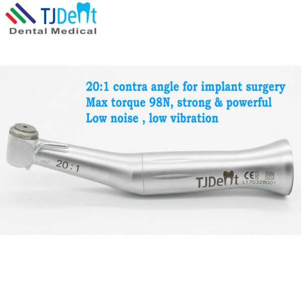 20: 1 Max Torque 98n. Cm Strong & Low Noise Low Vibration Dental Implant Surgery Contra Angle - Image 2
