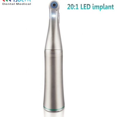 20: 1 Max Torque 98n. Cm Strong & Low Noise Low Vibration Dental Implant Surgery Contra Angle with LED