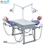 Dental 2 Students training Double Teaching Manual Control Phantom Dental Simulation Unit